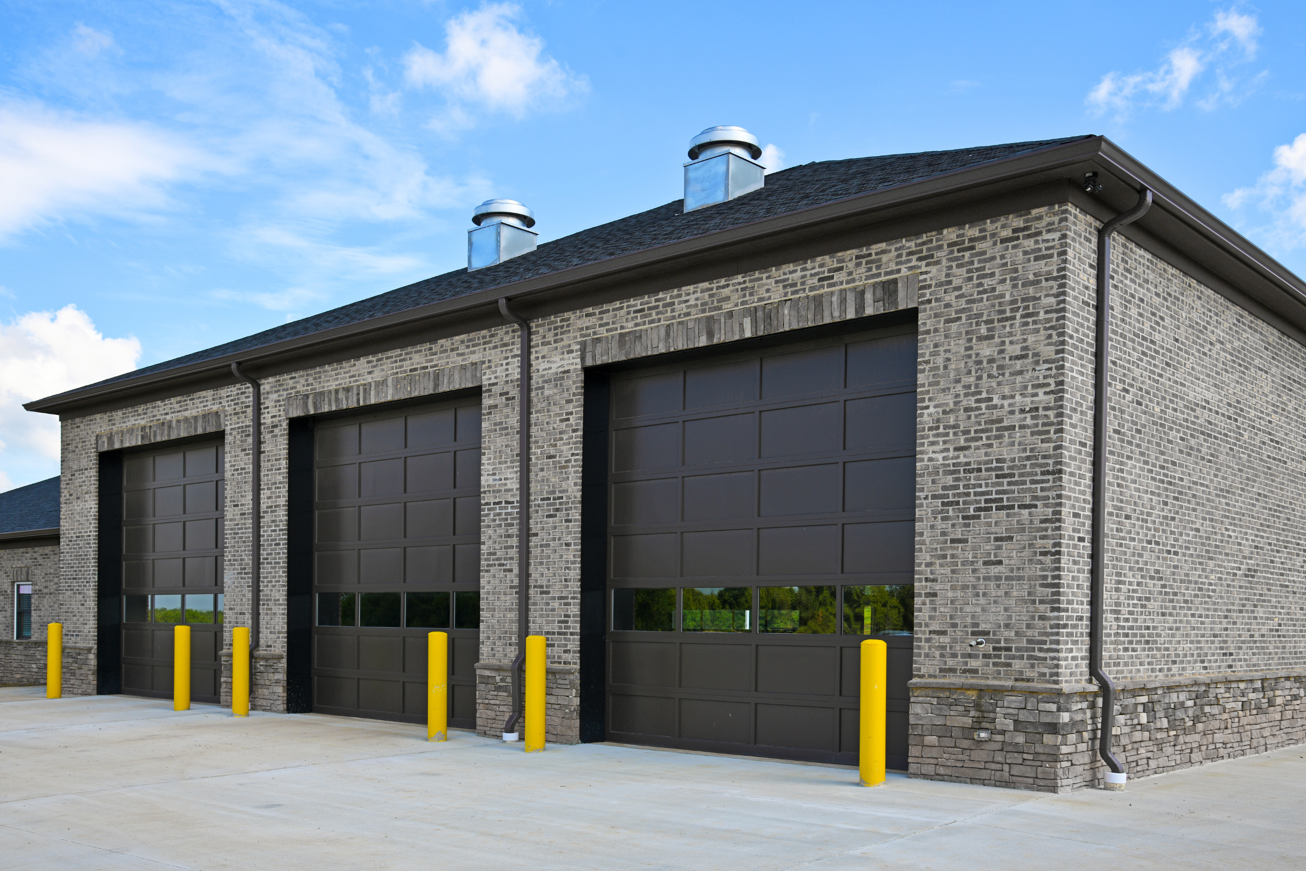 triple door commercial garage door